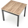 TIAGO SQUARE extensions table, craft oak / juodas