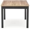 TIAGO SQUARE extensions table, craft oak / juodas