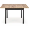 TIAGO SQUARE extensions table, craft oak / juodas