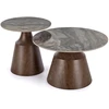 TOWER set of 2 c.tables ruda marble / walnut