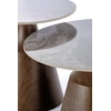 TOWER set of 2 c.tables ruda marble / walnut