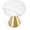 TRIBECA coffee table, baltas marble / auksinis