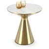 TRIBECA coffee table, baltas marble / auksinis