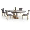 VALENTINO table light pilkas/auksinis