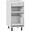 VENTO D3S_H-40/82 carcass, lower cabinet with drawers baltas