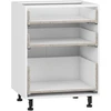 VENTO D3S_H-60/82 carcass, lower cabinet with drawers baltas