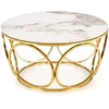 VENUS 2 c. table, baltas marble / auksinis