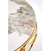 VENUS 2 c. table, baltas marble / auksinis
