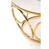 VENUS 2 c. table, baltas marble / auksinis