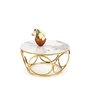 VENUS 2 c. table, baltas marble / auksinis