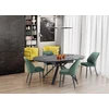 VERTIGO extension table, color: top - juodas marble, legs - juodas