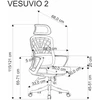 VESUVIO 2 office chair, pilkas /baltas