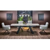 VINCE extension table ruda marble / juodas