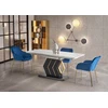VINCENZO table baltas marble, leg juodas/auksinis