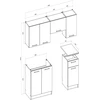 Virtuvinis komplektas CORONA 180 baltas