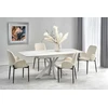 VIVALDI extension table baltas marble, leg baltas