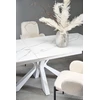VIVALDI extension table baltas marble, leg baltas
