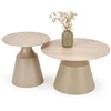 ZURICH set of 2 c.tables travertine / cashmere