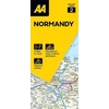 KNYGA Bookshop AA Road Map Normandy