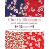 KNYGA Bookshop Cherry Blossoms Gift Wrapping Papers - 12 Sheets
