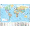 KNYGA Collins Maps Collins World Wall Laminated Map