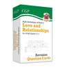 KNYGA Bookshop Cgp Books GCSE English: AQA Love &amp; Relationships Poetry Anthology - Revision Question Cards