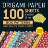 KNYGA Bookshop Origami Paper 100 sheets Dog Patterns 6" (15 cm)