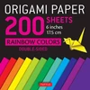 KNYGA Bookshop Origami Paper 200 sheets Rainbow Colors 6" (15 cm)