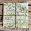 KNYGA Bookshop OS Map Ceramic Four Coaster Set - North York Moors National Park