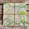 KNYGA Bookshop OS Map Ceramic Four Coaster Set - Brecon Beacons National Park