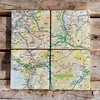KNYGA Bookshop OS Map Ceramic Four Coaster Set - Snowdonia National Park