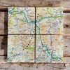 KNYGA Bookshop OS Map Ceramic Four Coaster Set - Lake District National Park