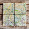 KNYGA Bookshop OS Map Ceramic Four Coaster Set - Loch Lomond and The Trossachs National Park