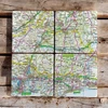 KNYGA Bookshop OS Map Ceramic Four Coaster Set - South Downs National Park