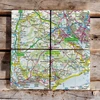 KNYGA Bookshop OS Map Ceramic Four Coaster Set - New Forest National Park