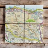 KNYGA Bookshop OS Map Ceramic Four Coaster Set - Exmoor National Park