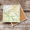 KNYGA Bookshop OS Map Ceramic Single Coaster - Northumberland National Park