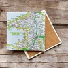 KNYGA Bookshop OS Map Ceramic Single Coaster - Pembrokeshire Coast National Park