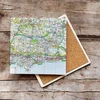KNYGA Bookshop OS Map Ceramic Single Coaster - South Downs National Park