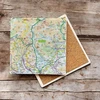 KNYGA Bookshop OS Map Ceramic Single Coaster - Loch Lomond and The Trossachs National Park