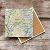 KNYGA Bookshop OS Map Ceramic Single Coaster - Dartmoor National Park