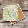 KNYGA Bookshop OS Map Ceramic Single Coaster - Peak District National Park