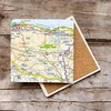 KNYGA Bookshop OS Map Ceramic Single Coaster - Exmoor National Park