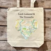 KNYGA Bookshop OS Map Premium Canvas Tote Bag - Loch Lomond and The Trossachs National Park