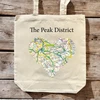 KNYGA Bookshop OS Map Premium Canvas Tote Bag - Peak District National Park