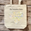 KNYGA Bookshop OS Map Premium Canvas Tote Bag - Yorkshire Dales National Park