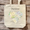 KNYGA Bookshop OS Map Premium Canvas Tote Bag - Dartmoor National Park