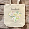 KNYGA Bookshop OS Map Premium Canvas Tote Bag - Snowdonia National Park