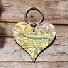 KNYGA Bookshop OS Map Wooden Heart Key-ring - The Broads