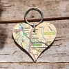 KNYGA Bookshop OS Map Wooden Heart Key-ring - Lake District National Park